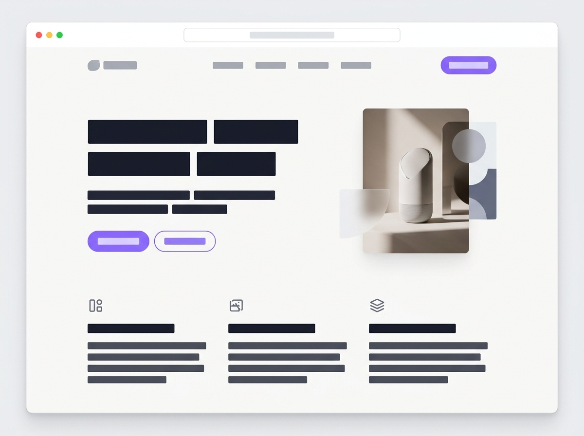Marketing website mockup