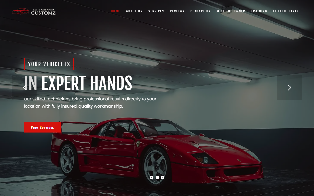 Elite Customz FL homepage