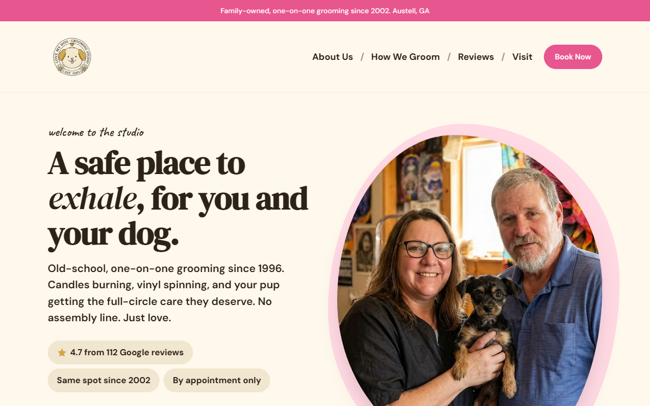 Just Love My Dog homepage